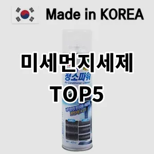 2024 미세먼지세제 추천 Top5