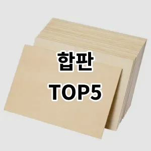 2024 합판 추천 Top5