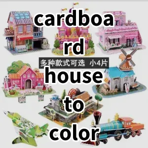 2024 Top5 Cost Effective cardboard house to color for kids